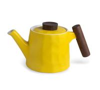 Spring Teapot Made of Fine Bone China Porcelain with Rosewood Handle