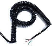 Spring Telescopic Spiral Cable-1PC PU Cable Wire 4-Core 20/26 /22Awg Stretch 1/2/ 3/4/ 5/6/ 7/8 /9/10 /Meters