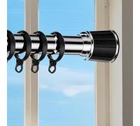 Spring Tension Shower Rods, 40-500cm Adjustable No-Drill Shower Rod, Spring Loaded Curtain Rods Stainless Steel Non-Slip for Windows, Bathroom, Doorway, Closet, Kitchen(Stainless Steel,40-55cm)