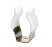 Spring Terry Clip, Open-Type Heavy-Duty Tool Spring Clip for Garage, Shed & Workshop - Stainless Steel with Rubber Grip, 10-Piece Pack(17mm)