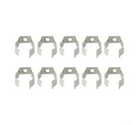 Spring Terry Clips 10pcs, Open Type Heavy Duty Tool Clips for Tools Brooms Brushes Rakes, Manganese Steel Spring Clips for Garages Cabinets Courtyards(19mm)