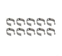 Spring Terry Clips 10pcs, Open Type Heavy Duty Tool Clips for Tools Brooms Brushes Rakes, Manganese Steel Spring Clips for Garages Cabinets Courtyards(32mm)