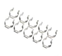 Spring Terry Clips 10pcs, Open Type Heavy Duty Tool Clips for Tools Brooms Brushes Rakes, Manganese Steel Spring Clips for Garages Cabinets Courtyards(25mm)