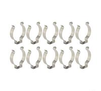 Spring Terry Clips 10pcs, Open Type Heavy Duty Tool Clips for Tools Brooms Brushes Rakes, Manganese Steel Spring Clips for Garages Cabinets Courtyards(38MM)