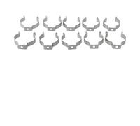 Spring Terry Clips for Tools, 10 Pcs Manganese Steel Heavy Duty Tool Storage Rack, Open Type Spring Steel Clips for Brooms Brushes Rakes and Pipes, Silver 25-35mm