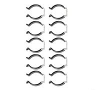Spring Terry Clips Tool Holder Wall Mount - Heavy Duty Pipe Clamp for Broom Rake Storage, Narrow Base Steel Garden Organiser Set(25mm)