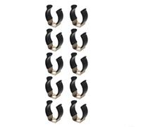 Spring Terry Clips Tool Holder Wall Mount - Heavy Duty Pipe Clamp for Broom Rake Storage, Narrow Base Steel Garden Organiser Set(20mm)