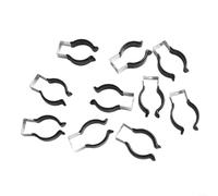 Spring Terry Clips Tool Holder Wall Mount - Heavy Duty Pipe Clamp for Broom Rake Storage, Narrow Base Steel Garden Organiser Set(30MM（H:45)