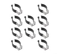 Spring Terry Clips Tool Holder Wall Mount - Heavy Duty Pipe Clamp for Broom Rake Storage, Narrow Base Steel Garden Organiser Set(25mm（H:35)