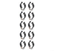 Spring Terry Clips Tool Holder Wall Mount - Heavy Duty Pipe Clamp for Broom Rake Storage, Narrow Base Steel Garden Organiser Set(30MM（H:42)