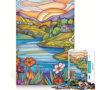 Spring Time Landscape 1000 Piece Jigsaw Puzzle for Adults Think Smart Toy Indoor Fun Smooth Cut Santa Wish Pick 38x52cm