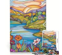 Spring Time Landscape 1000 Piece Jigsaw Puzzle for Adults Think Smart Toy Indoor Fun Smooth Cut Santa Wish Pick 38x52cm