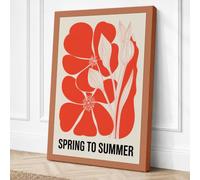 Spring to Summer Botanical Canvas Wall Art Print 18x12 Inch (46 x 30 cm)