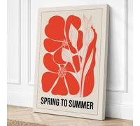 Spring to Summer Botanical Canvas Wall Art Print 36x24 Inch (91 x 61 cm)