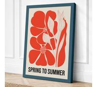 Spring to Summer Botanical Canvas Wall Art Print 36x24 Inch (91 x 61 cm)
