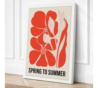 Spring to Summer Botanical Canvas Wall Art Print 36x24 Inch (91 x 61 cm)