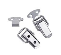 Spring Toggle Latch Hasp, Spring Loaded Buckle Toggle Latch for Toolbox Cabinet Case Luggage Pack of 4(Stainless Steel)