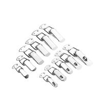 Spring Toggle Latch Hasp, Spring Loaded Toggle Latch Hasp for Doors Windows Cabinet Toolbox Silver 56-104mm 2 Pcs(2inch 56mm Lock)