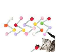 Spring Toys for Cats 5 Pieces Pom-Pom Pet Enrichment Game