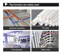 Spring Tube Bender and Manual Pipe Threader Tool Kit for PVC and PPR Pipes, 3 Sizes (16mm, 20mm, 25mm) with Hex Shank Step Drill Bits for Water Pipe Repair