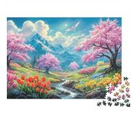 Spring Valley 1000 Piece Jigsaw Puzzle Paper for Adults Mountain Stream Jigsaw Puzzle for Family Relaxation and Focus 38x26cm/1000pcs