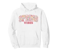 Spring Vibes Floral Preppy Aesthetic Garden Flower Quote Pullover Hoodie