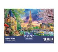 Spring Village Scene 1000 Puzzles Adults Puzzle Kids Age Gifts Puzzle Game Difficult Impossible Decompression 38x26cm/1000pcs