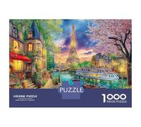 Spring Village Scene Jigsaw Puzzles Puzzles for Adults Kids. 1000 Piece Riverside Village Whimsical Challenge Toy Educational Game Home Decoration for Adults& Kids Age 14 Years Up 52x38cm/1000pcs