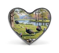 Spring Walk Button Pin Elegant Heart Lapel Pin Fashion Love Printed Brooch Badge Funny Enamel Pins Brooch Pins Pinback Button Badges for Bag Jacket Clothes Accessories