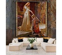 Spring Warner Romantic Renaissance Masterpiece Tapestry,The Accolade by Edmund Blair Leighton Woven Tapestry for Wall Hanging Bedroom Living Room Gift