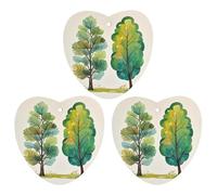 Spring Watercolor Eucalyptus Trees Car Air Freshener, 3 Pcs Love form Hanging Air Freshener Cards, Long Lasting Fragrance Scented Cards for Car, Home, Office White-style