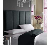 Spring Well Luxury Tassy Headboard Finished in Turin/Linen Fabric 30 inches Height in Size 3ft,4FT,4FT6,5FT & 6FT (5ft King Size, Navy Blue)