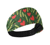 Spring Wheatgrass Country Style no Slip tie Headband for Women Stretchy Sweat Bands for Head for Football Athletic Sports Volleyball Gym