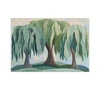 Spring Willow Tree Jigsaw Puzzles for Adults 300 Piece, Cute Plant Scenic Wooden Printed Puzzles, Nature Landscape Pattern Decorations for Home Entertainment