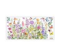 Spring Window Cling Stickers -1 Set Colorful Tulip Butterfly Window Stickers,Colorful Floral Bouquet Window Sticker,Flower Window Clings,Reusable,Removable,Double-Sided,for Home Office Spring Decor
