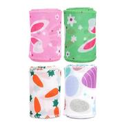 Spring Wire Trim Ribbons - Set of 4 Easter Spring Wreath Decorations, Wire Edge Roll Ribbon Cross Ribbons for Home Office Farmhouse Apartment Patio Entrance Door Party Balcony Spring Decoration