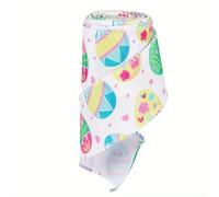 Spring Wired Ribbon for Easter Decor Featuring Friendly Bunny Faces and Patterned Eggs on Rustic Burlap Fabric 5 Yards (A)
