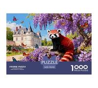 Spring Wisteria at Loire Valley Chateau Wooden Jigsaw Puzzle Waterproof 1000 Piece Puzzles for Adults Gifts Challenging And Brainteasing Educational Games