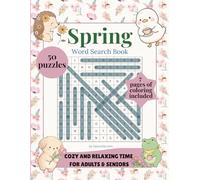 Spring Word Search Book for teens, Adults & Seniors: 50 Large Print Puzzles & 7 Spring Coloring Pages | Relaxing Brain Activity Book with Full Answer ... Gift for Mother's Day, Easter and Birthdays