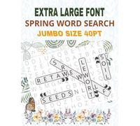 Spring Word Search - Extra Large Print Puzzle Book (40pt Font): Relaxing Jumbo Print Word Finds for Springtime Joy