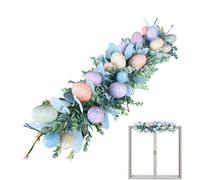 Spring Wreath - 60cm Holiday Decor Front Door Hanging Window Garland Eucalyptus Leaves Farmhouse Wall Mantle Ornament | Decorative Indoor Outdoor Seasonal Part