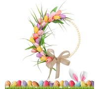 Spring Wreath | Artificial Flowers 35 cm with Bow - Front Door Wreaths for All Seasons, for Living Room, Bedroom, Entrance, Garden, Porch, Farm, Wedding, Easter and Parties