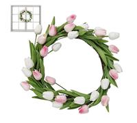 Spring Wreath, Artificial Wall Decoration, Rustic Style, Summer Door Garlands - for Country House, Apartment, Restaurant, Indoor, Outdoor, Garden, Porch, Fe