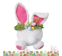 Spring Wreath for Front Door | Cute Seasonal Decorations | Eggs and Rabbits Wreath for Front Door - for Country Home, Wedding, Living Room, Porch and