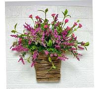 Spring Wreath Spring Front Door Decor Berry Wild Flower Door Basket Wreath Welcome Sign Home Decor Style A, Ornements de jardin