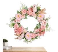 Spring Wreath with Fine Artificial Festive LED Decoration, Country House Decoration Garland Made of Art for Home, Wedding, Party, Festival, Wall and