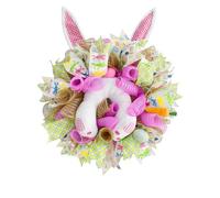 Spring Wreaths for Entrance Door - Easter Murine Decoration with Bunny | Front Door Wreath - For, Shelf, Kitchen, Living Room, Bedroom, Entrance, Wedding, Winter Party
