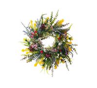 Spring Wreaths for Front Door 18in Outside Welcome Summer Flowers Weatherproof Greenery All Seasons Round