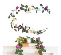 Spring Wreaths for the Front Door, Artificial Colourful Eggs as Decoration for the Fireplace, Front Door Wreath, for Home, Garden, Wall, Window, Table, Kitchen, Office Decoration