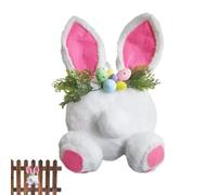 Spring Wreaths For The Front Door,Funny Artificial Spring Decorations,Front Door Egg Wreath And Rabbit Garland - For Desk Window Garden Party Birthday Wedding